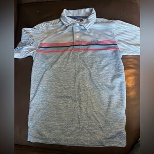 Chaps Kids Polo Shirt - Blue with Red Accents